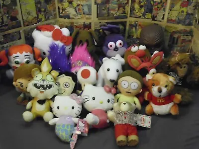 Plush Character Lot Multi Listing U Pick Fnaf Hello Kitty Rick And Morty More • $5