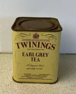 Twinings Vintage Collectable Earl Grey Small Tee Tin London England 9 X 7cm • $29.99