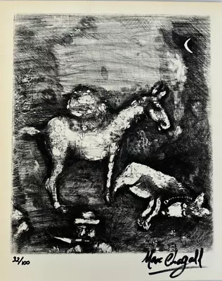 Marc Chagall Original Hand-signed Lithograph With COA & Appraisal Of $3500° • $199