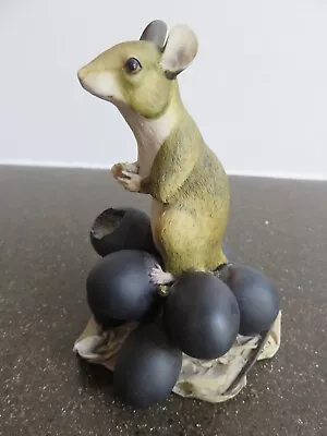 £45 • Buy Border Fine Arts 1980's - Mouse On Black Grapes  By Ray Ayres 1989