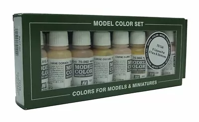 VAL70124 - AV Vallejo Model Color Set - Face/Skin Colours (x8) • £14.39