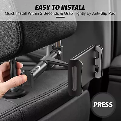 Adjustable Car Headrest Mount Holder Back Seat Universal For IPad Tablets Phone. • £6.99