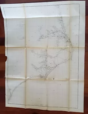 1865/1877 Coast & Geodetic Survey Map #7 Triangulation North Carolina • $45