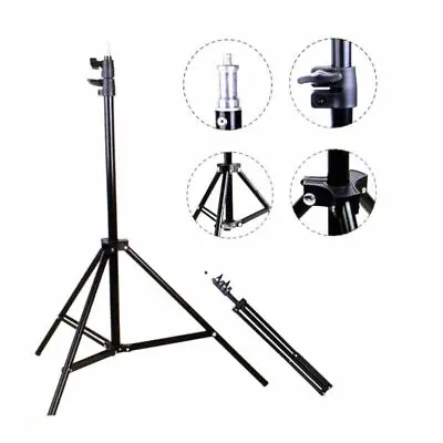 2M Telescopic Tripod Stand For Digital Camera Camcorder Phone Holder Ring Light • £7.89