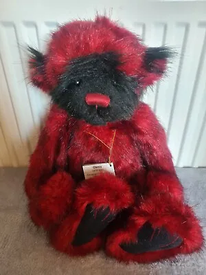 £55 • Buy Charlie Bears  - CLANCY - Red/Black Plush Jointed Teddy Bear - 17in