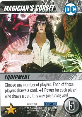 MAGICIAN'S CORSET DC Comics Deck Building Game Card CRISIS 1 ZATANNA • $2.99