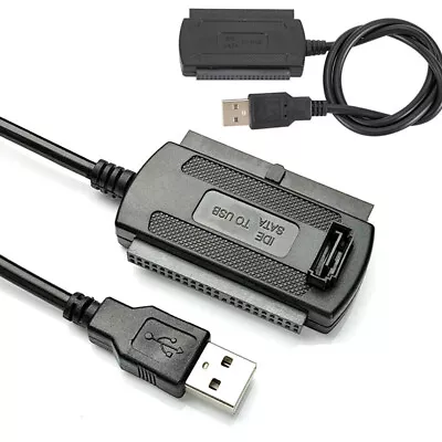 USB 2.0 To IDE SATA Adapter Converter Cable For 2.5 3.5 Inch Hard Drive.vp DR • £7.82