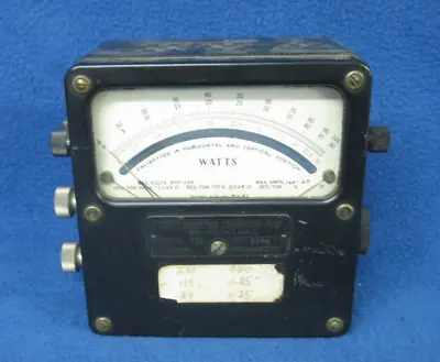 Vintage Weston Electrical Instrument Corp. Watt Meter.  Model 432 • $24.99
