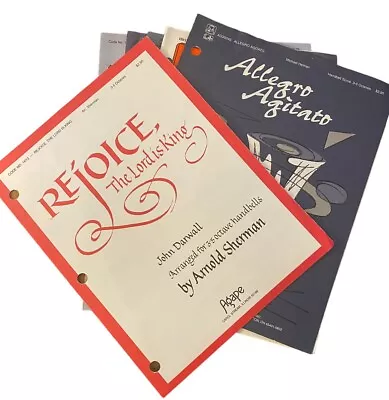 Set Of 6 Handbell Sheet Music Allecgro Agitato Immortal Invisible +4 More • $12.95