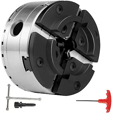 VEVOR 125mm 4 Jaw Lathe Chuck Self Centering M33 Metal Wood Scroll Adjustable • £82.80