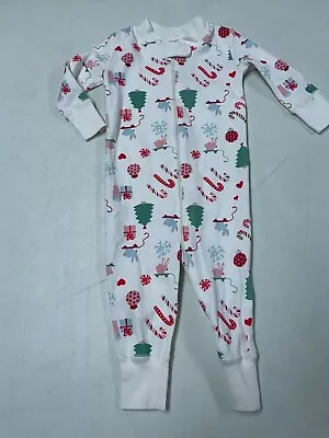 Hanna Andersson Organic Cotton Holiday Union Suit Pajamas  60   6   9  Ms  Ln • $14.25