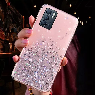 Glitter Bling  Cute Slim TPU Case F OPPO A57S A78 A17 A16S 5G A76 A98 A74 Cover • $9.98