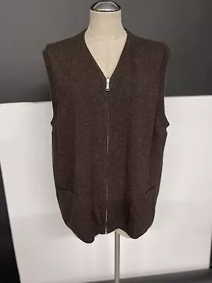 MALO Reversable Cashmere Zip Vest Size 52 IT/L EXCELLENT!!! • $110