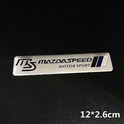 Mazda Speed Motor Sport Ms Logo Aluminium Emblem Badge Adhesive Sticker • $9.50