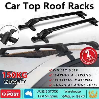 Universal Car Top Roof Racks Holder Carrier Pair Cross Bar Aluminium Alloy Lock • $63.99