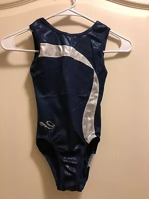 $14.99 • Buy Dreamlight Activewear Gymnastics Leotard Navy & Silver Foil Size Child 7/8