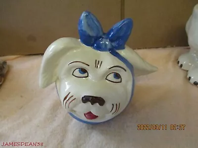 Vintage 1947 Shawnee Pottery USA Muggsy/Muggsy Dog W/Toothache Cookie Jar LID • $112.48