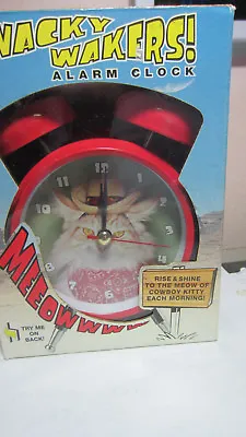 Mark Feldstein Wacky Wakers Cowboy Kitty Alarm Clock NEW • $29.95