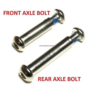 £5.65 • Buy PUSH SCOOTER AXLE SMOOTH ALLOY SHORT FRONT Or LONG REAR WHEEL BOLT AND NUT