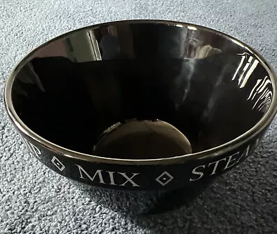 Mason Cash Mixing Bowl With Words “ Mix Bake Whip Steam” Black • £10