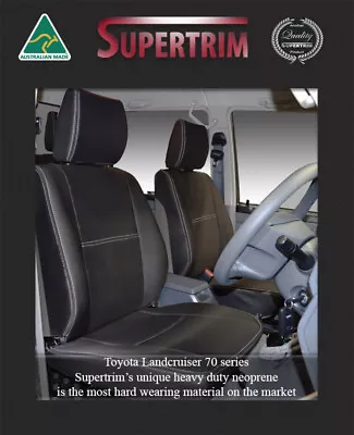 SEAT COVER Fits TOYOTA LANDCRUISER 70 GX/GXL/KAKADU/SAHARA FRONT WATERPROOF • $219