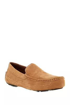 Ugg Australia Alder Slippers House Shoes Moccasins Chestnut Leather Suede 8 Mens • $59.95