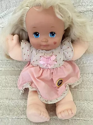 Vintage 1989 Mattel Magic Nursery 14” Toddler Baby Doll Original Outfit • $12