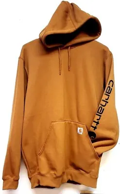 Carhartt K288-BRN LOGO SLEEVE HOODED SWEATSHIRT • $59.99