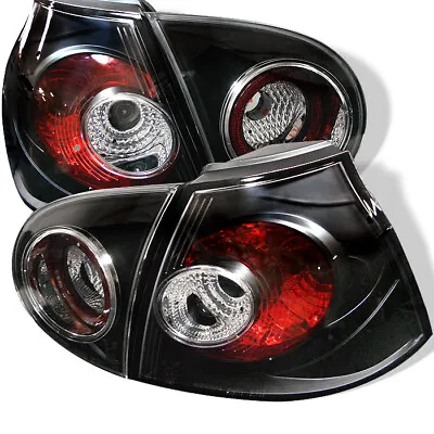 Volkswagen 06-09 GTI R32 Rabbit Black Rear Tail Brake Lights Lamp Set • $126.70