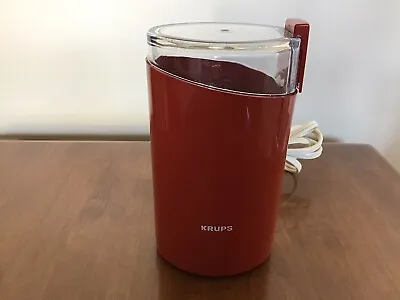 Krups 203 Coffee Grinder Red Excellent • $16.99