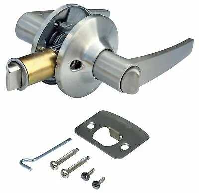 Brushed Nickel Interior Lever Privacy Door Lock For Mobile Home • $29.95