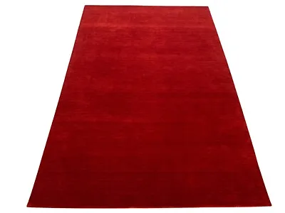 Gabbeh Carpet Red 100% Wool Oriental Rug Hand Woven Loom Bridge G543 • £75.18
