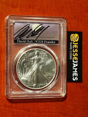 2023 $1 American Silver Eagle Pcgs Ms70 David Hall Signed First Strike Label • $50