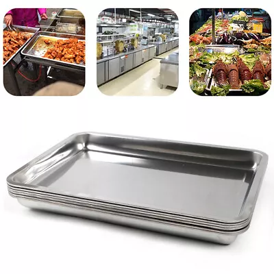 6 Pcs Full Size Stainless Steel Tray 20''x 12''x1.3'' Steam Table/Home Food Tray • $23.75