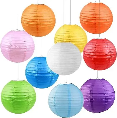 £6.49 • Buy Multi-colour Chinese/Japanese Paper Hanging Ball Lanterns Lamps For Party Décor