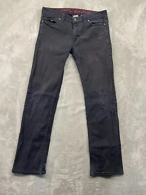 Vans Jeans Men's 30x29 Black Denim Slim Cotton Stretch Casual Comfort Skater • $18.74