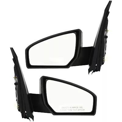 Black Power Side View Door Mirrors Left/Right Pair Set For 07-12 Nissan Sentra • $52.38