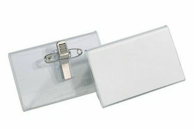 £17.99 • Buy Durable Clear Name Visitor Badge Combi Clip 40x75 Mm 50 Pieces Art.No. 815719 