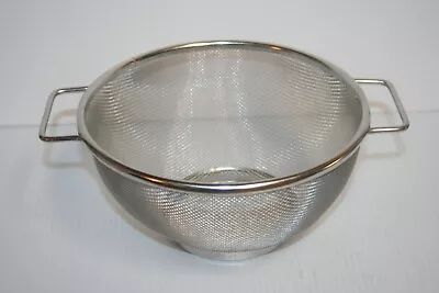 Stainless Steel Wire Mesh Bowl Strainer Sieve Sifter Colander 8  Two Handle • $7.95