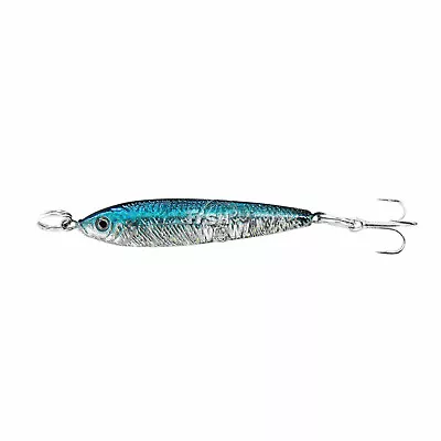 Blue Silver Fish WOW!® 1oz Fishing Trolling Mega Metal Luna Bait Jig NEW • $8.89