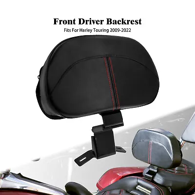 Front Driver Rider Backrest Pad Fit For Harley Touring Road King Glide CVO 09-23 • $70.99