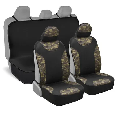 $40.33 • Buy Camouflage Neoprene Waterproof Sideless Full Seat Cover Set For Car Truck SUV
