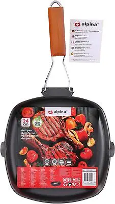 £10.83 • Buy Non-Stick Grill Griddle Frying Pan Hob Stove Cooker BBQ Steak Cooking Meat Fry