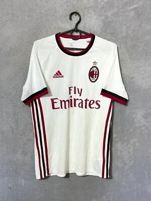 AC Milan Away Football Shirt 2017 - 2018 Jersey White Adidas Maglia Mens Size XS • $33.99