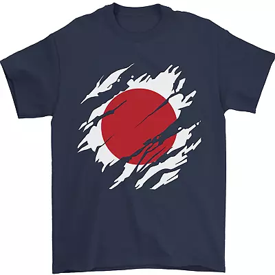 Torn Japan Flag Japanese Day Football Mens T-Shirt 100% Cotton • £7.49