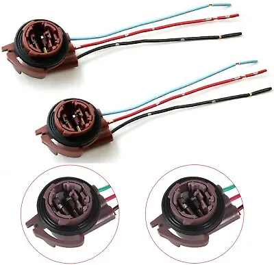 Universal Pigtail Wire Female Socket 3157 U Two Harness Front Turn Signal Bulb • $10.45