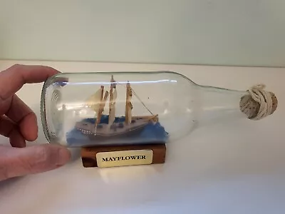 Vintage Miniature Sailing Ship In A Bottle 3  In 8  Glass • $4.50