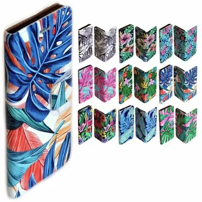 For Samsung Galaxy Series Tropical Leaf Pattern Wallet Mobile Phone Case Cover 2 • $13.98