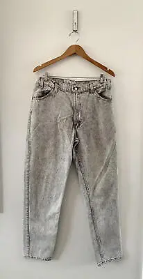 Vintage Levi's Gray Acid Wash Denim Black Tab 575 Jeans Size 36x34 • $17.49