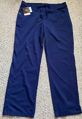 NWT NRG Barco Arcflex Stretch Elastic/Tie Waist Navy Blue Scrub Pants Sz XL Tall • $9.99